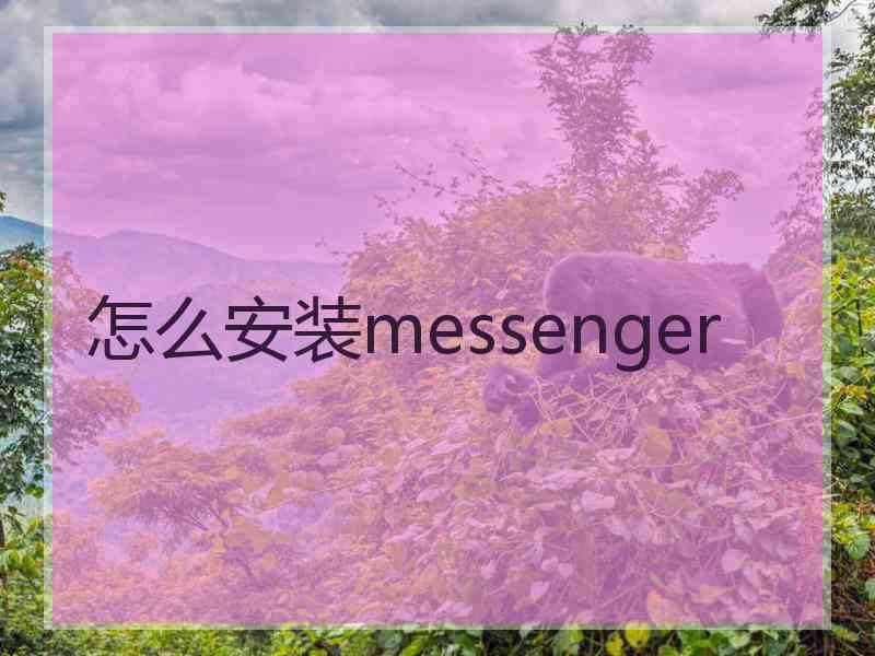 怎么安装messenger