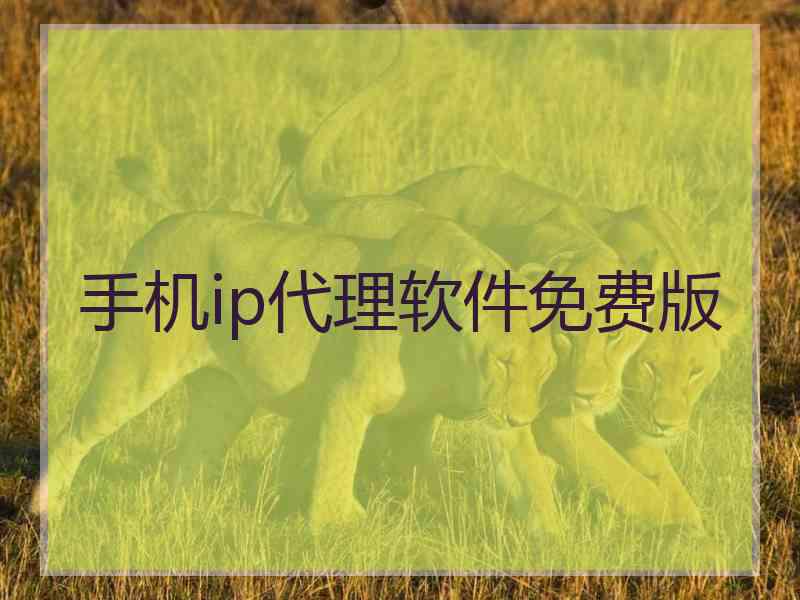 手机ip代理软件免费版