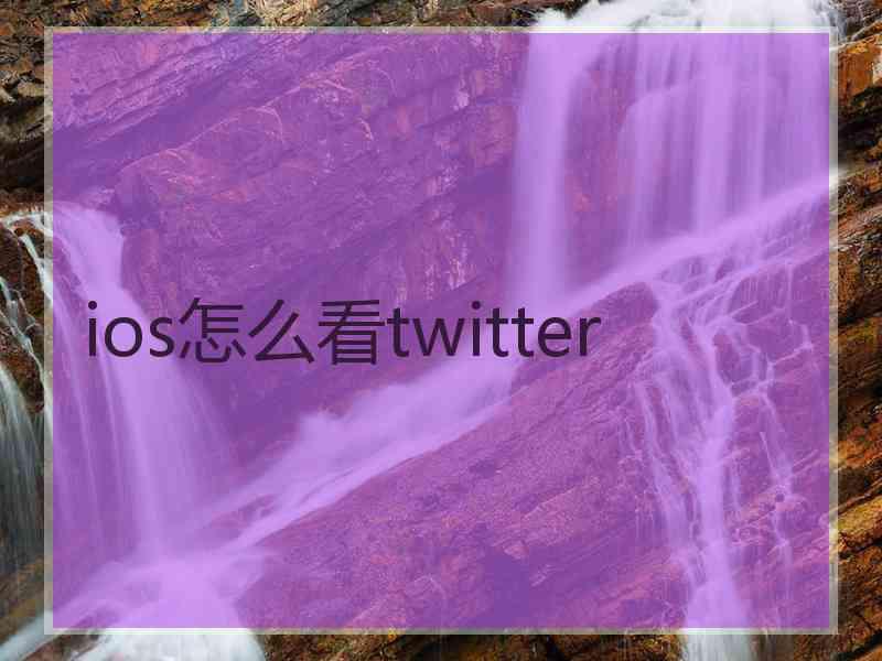 ios怎么看twitter
