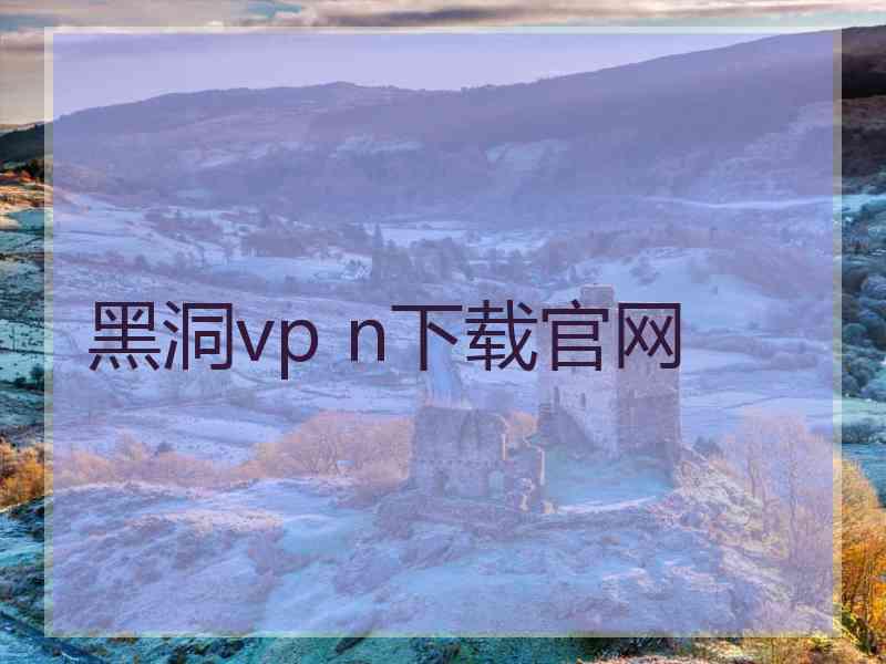 黑洞vp n下载官网