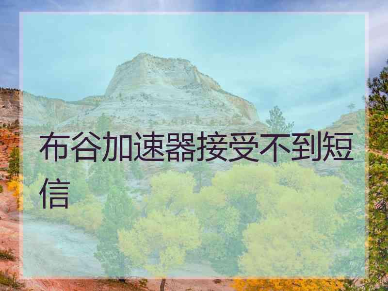布谷加速器接受不到短信