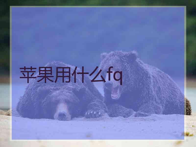 苹果用什么fq
