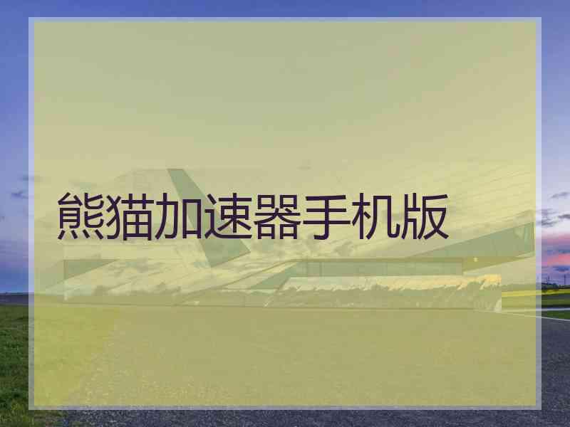 熊猫加速器手机版