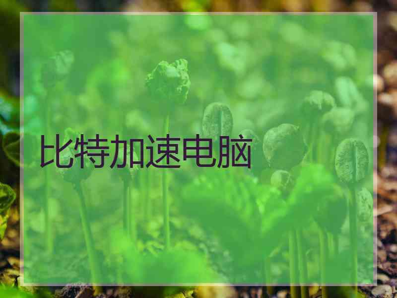 比特加速电脑