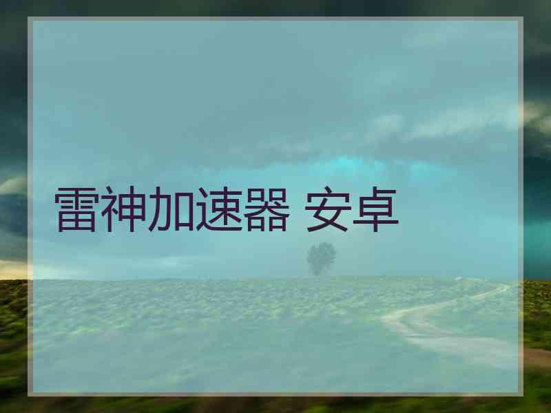雷神加速器 安卓