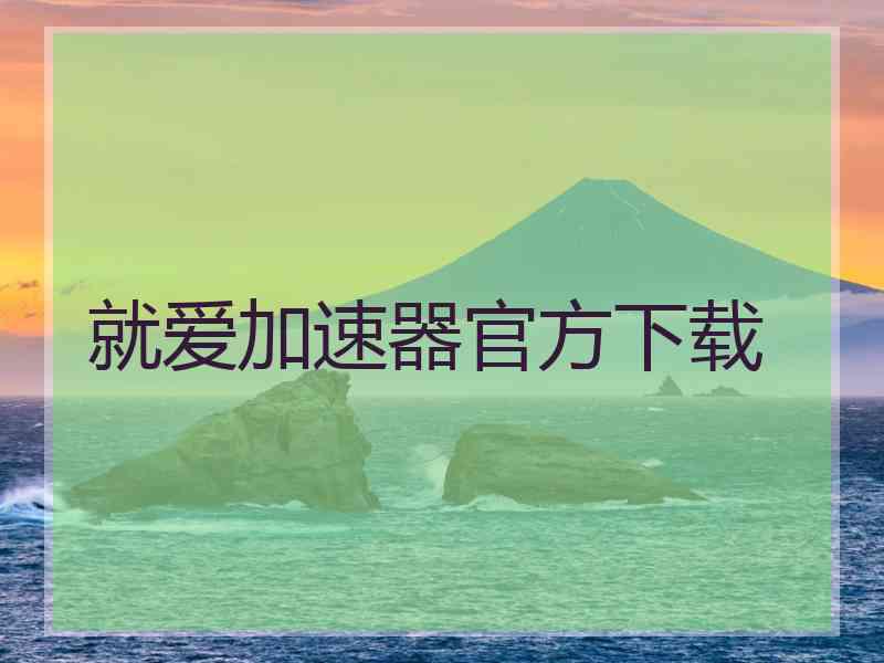 就爱加速器官方下载
