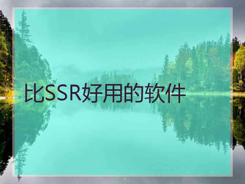比SSR好用的软件