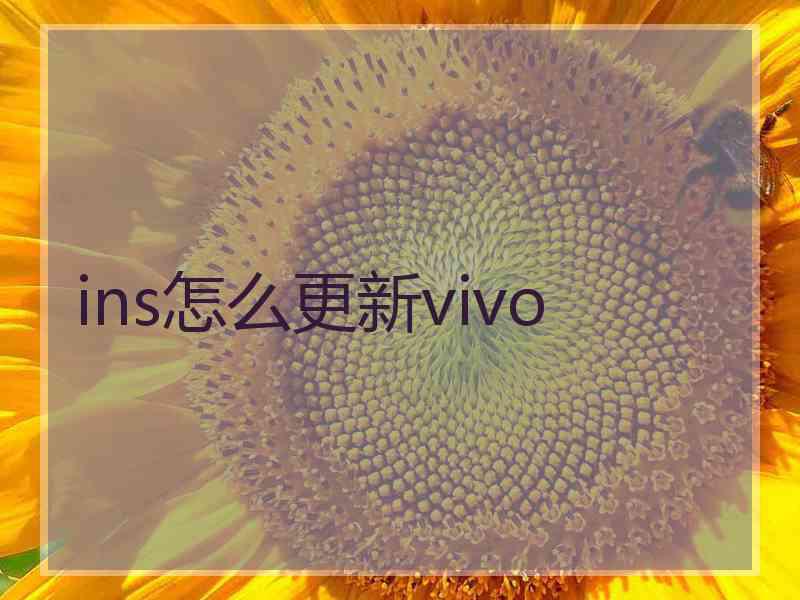 ins怎么更新vivo