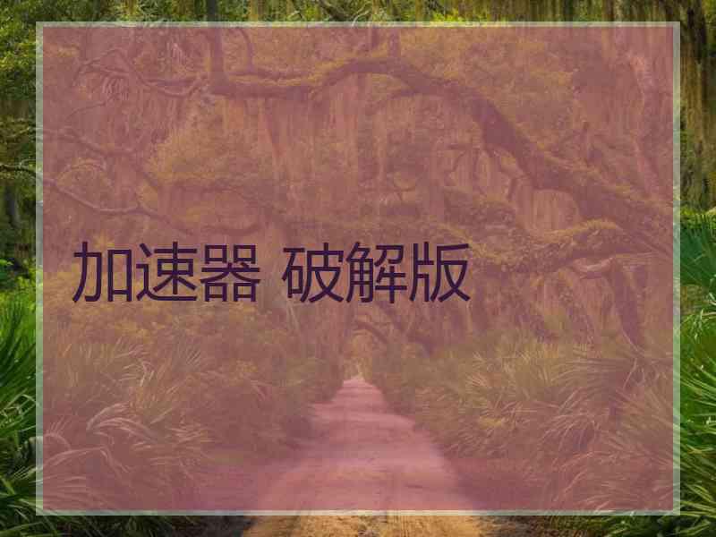 加速器 破解版