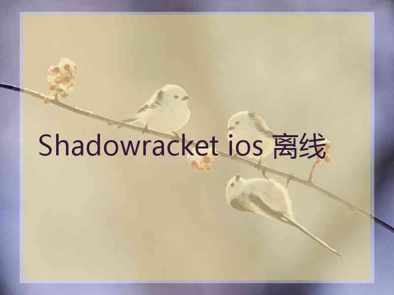 Shadowracket ios 离线