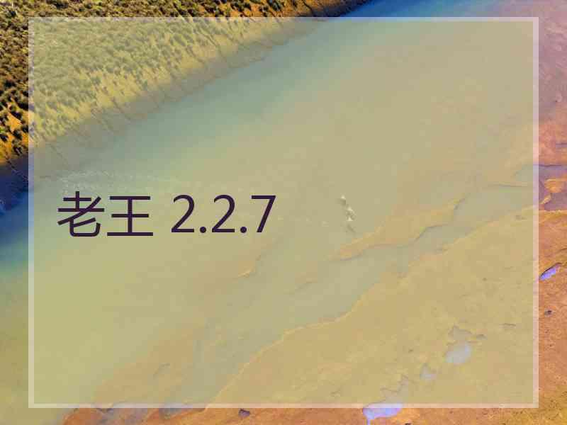 老王 2.2.7