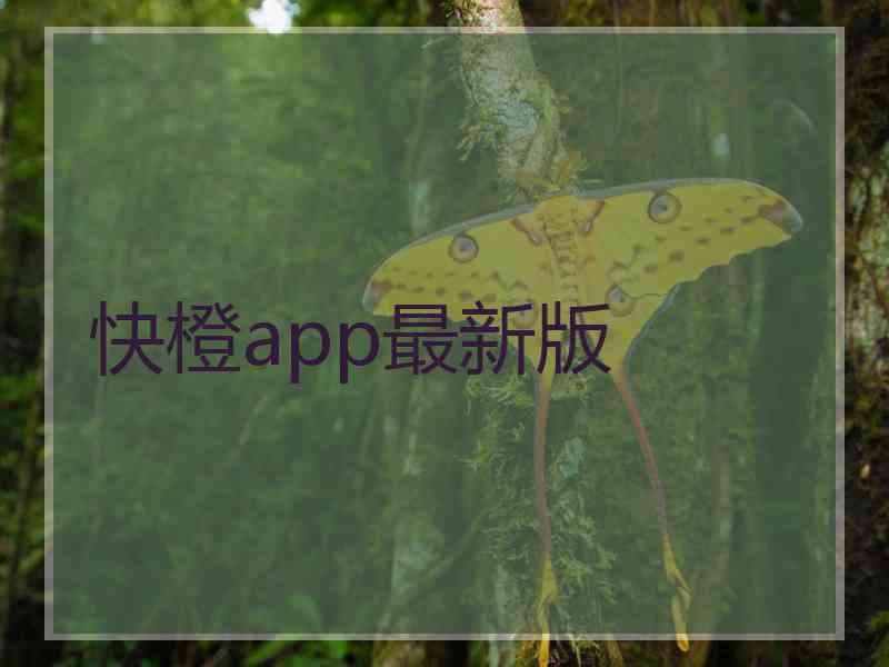 快橙app最新版
