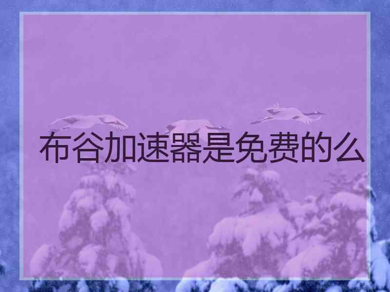 布谷加速器是免费的么
